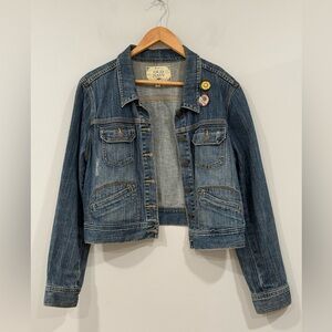 Old Navy Blue Denim Long Sleeve Jean Jacket XL EUC